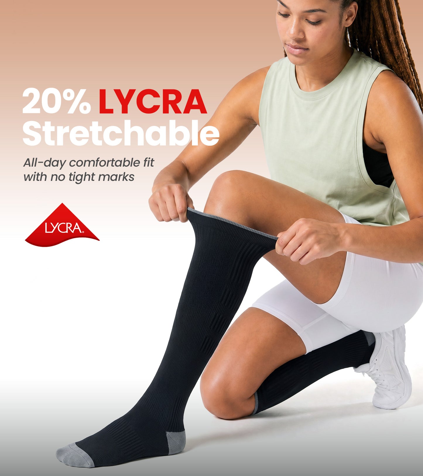 Compression Socks for Women Men - Black