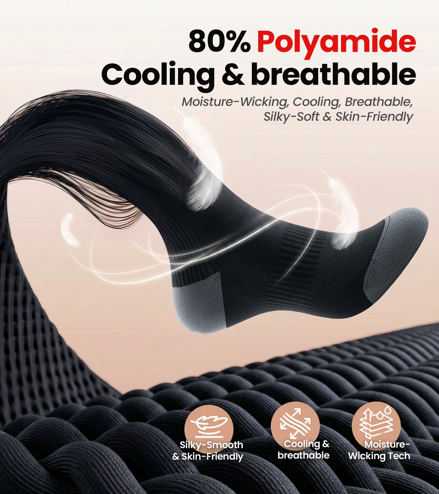 Compression Socks for Women Men - Black