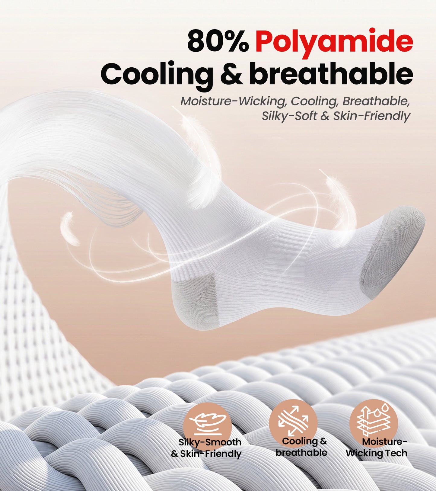 Compression Socks for Women Men - White