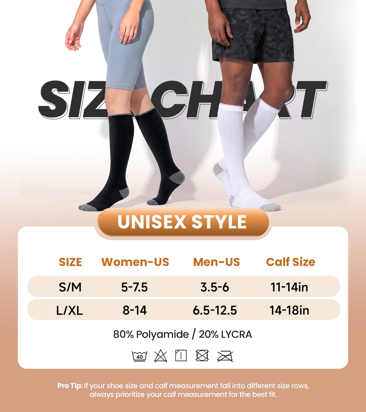 Compression Socks for Women Men - Black