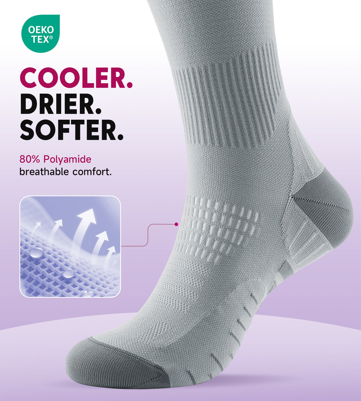 Compression Socks for Women Men - Gray