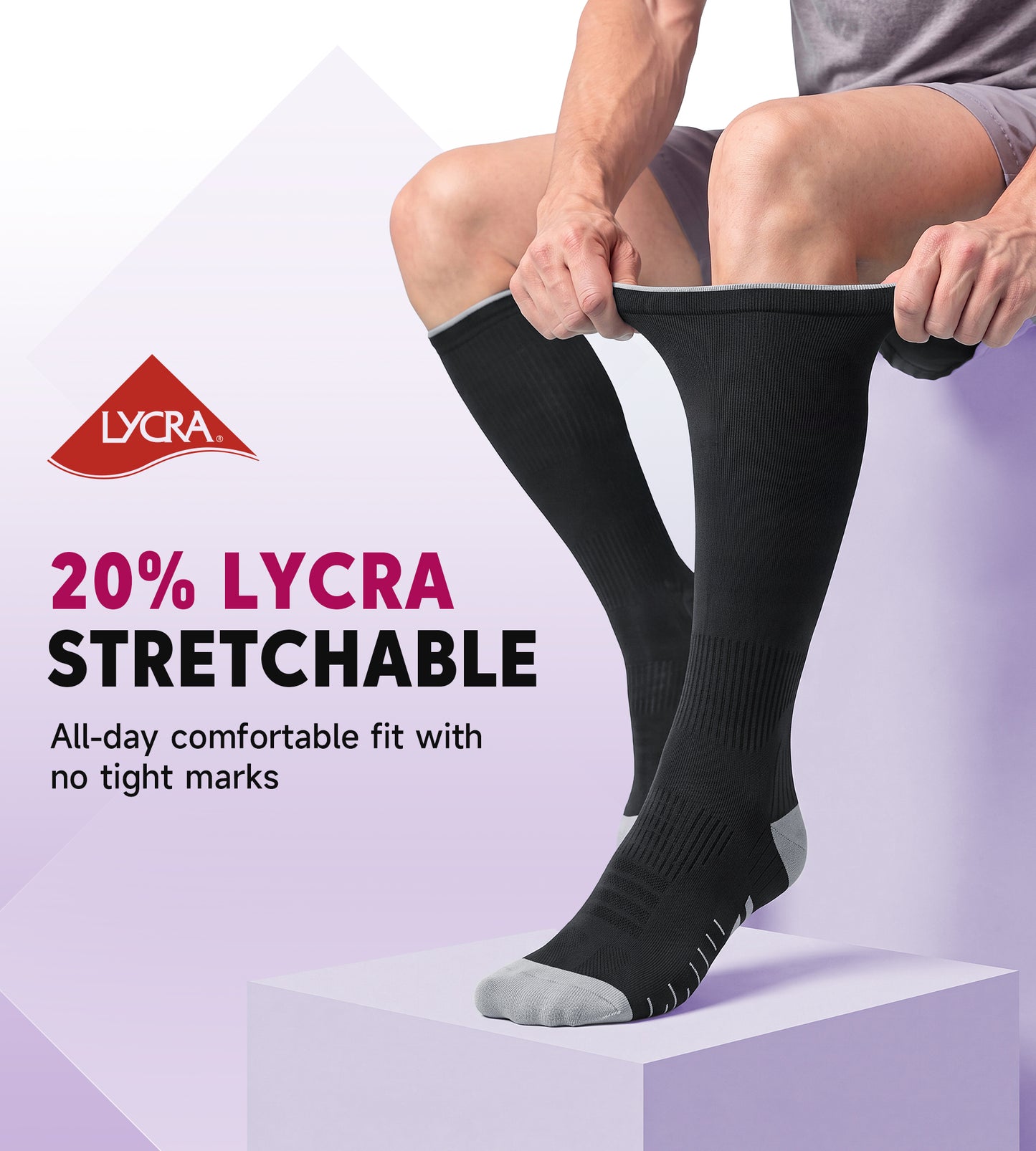 Compression Socks for Women Men - Black